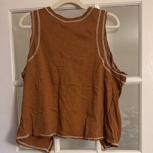 Women's Sleeveless Brown Top